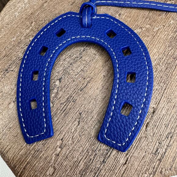 Western Purse Charm Horseshoe Bag Charm Blue Keychain Flair NEW FAST SHIP - Picture 4 of 5